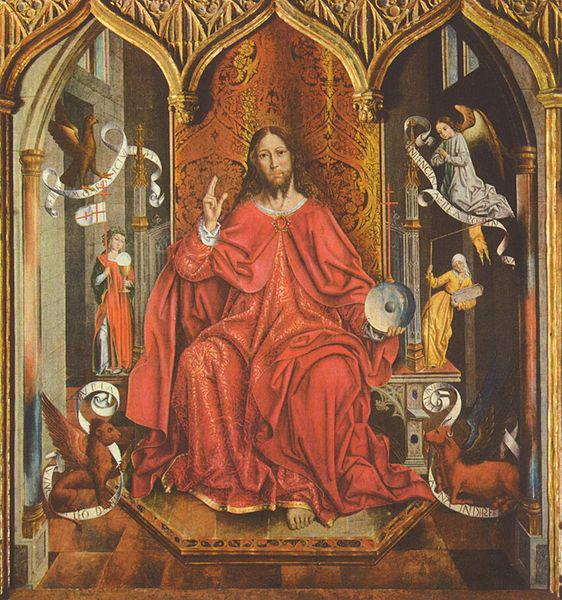 Fernando Gallego Segnender Christus oil painting picture